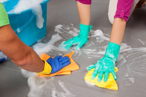 Local cleaners preparing a Belsize Park property for handover